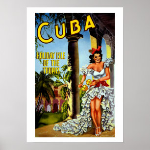 Feriado dos trópicos do Poster de viagens cubano V
