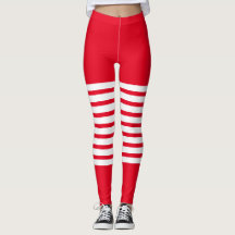 Feriado Elf Leggings Candy Cane de Natal