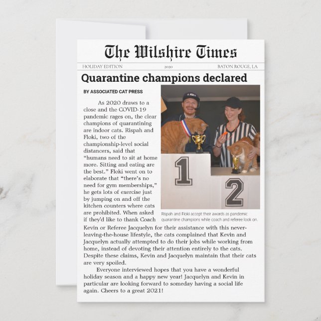 Feriado em jornal ou cartão de lançamento (Frente)