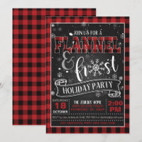 Feriado Flannel e Frost - Convite Vermelho