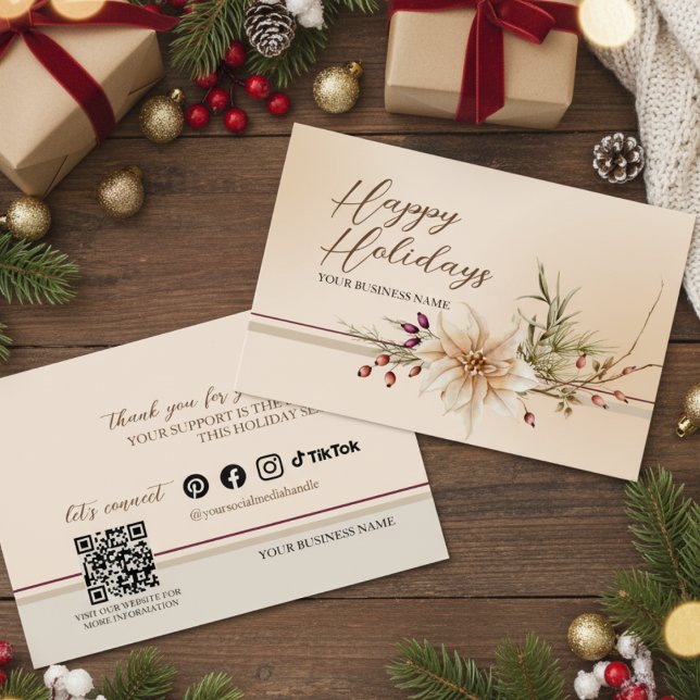 Feriado Floral Elegante Obrigado Inserir Placa (Criador carregado)