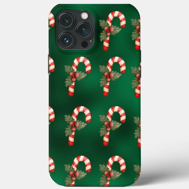 Feriado Metálico Verde Candy Cane (Verso)