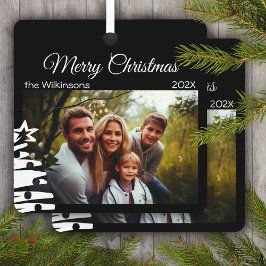 Feriado Mínimo Preto do Modelo de Foto de Natal