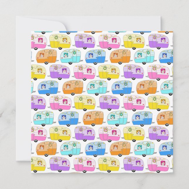 Feriado Natal Bonito Retro RV Retros Reboques Nata (Frente)