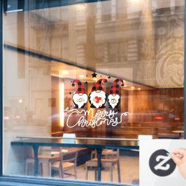 Feriado Natal Gnomo Janela Cling