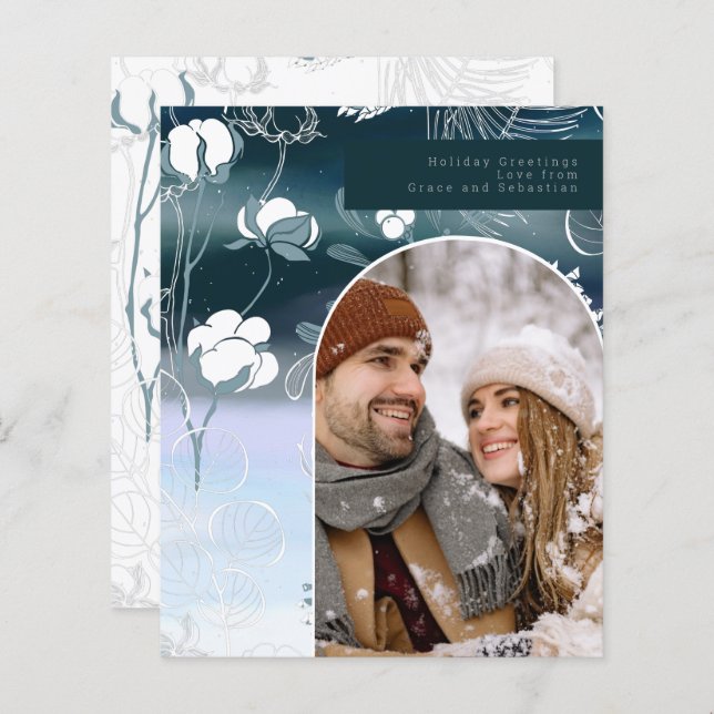 Feriado ORÇAMENTAL Foto Botânica de inverno Person (Frente/Verso)