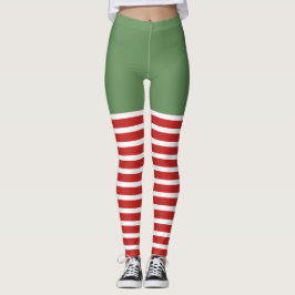 Feriado Sexo Leggings Candy Cane de Natal