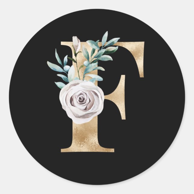 Feriados de inverno iniciais adesivo letra F (Frente)