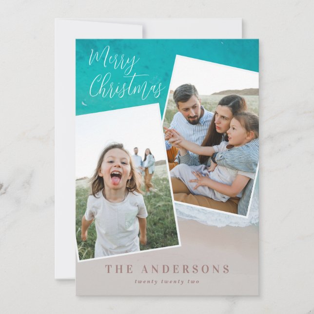 Feriados de natal de praia multioceânica moderna (Frente)