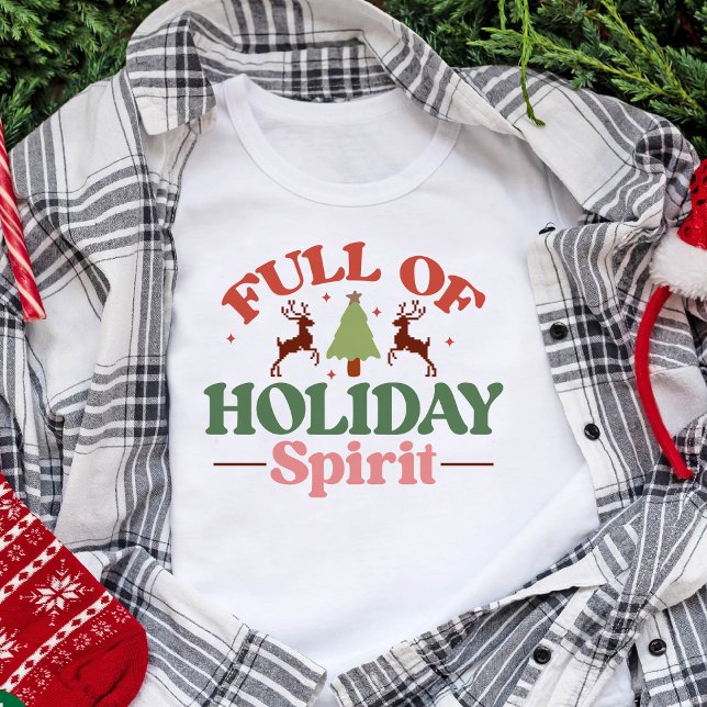 Feriados de Natal em Groovay Spirit Retro (Holiday Spirit Retro Groovy Christmas Holidays T-Shirt
)
