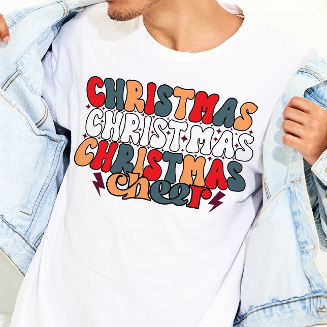 Feriados de Natal Retro Groovy (Christmas Cheer Retro Groovy Christmas Holidays T-Shirt)