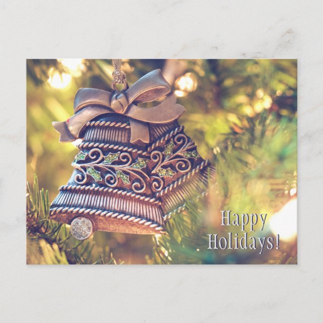 Feriados de texto personalizados / Cartão postal d (Frente)