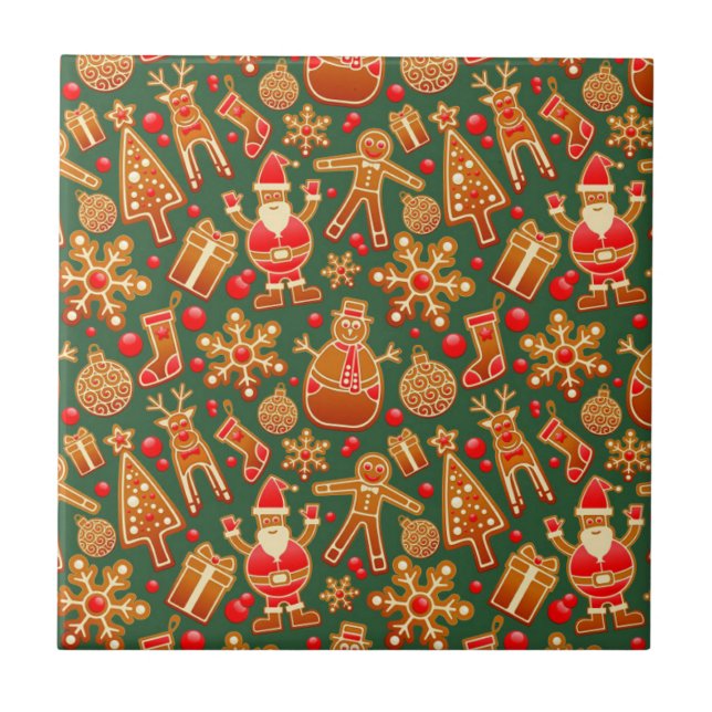 Feriados do Natal Cookie em Verde (Frente)
