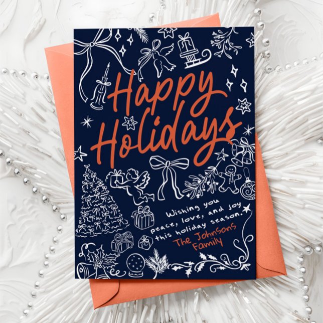 Feriados Felizes Cartão de Férias Reproduzido na M (Criador carregado)