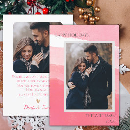 Feriados felizes com Abstrato de Foto Branca Elega