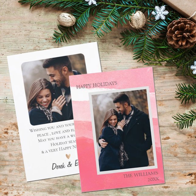 Feriados felizes com Abstrato de Foto Branca Elega (Criador carregado)