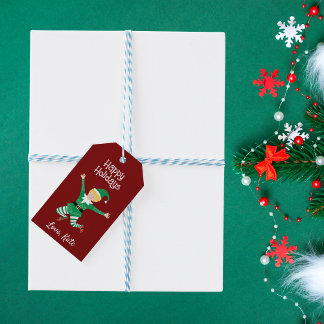Feriados Felizes Jolly Elf - Etiqueta de presentes