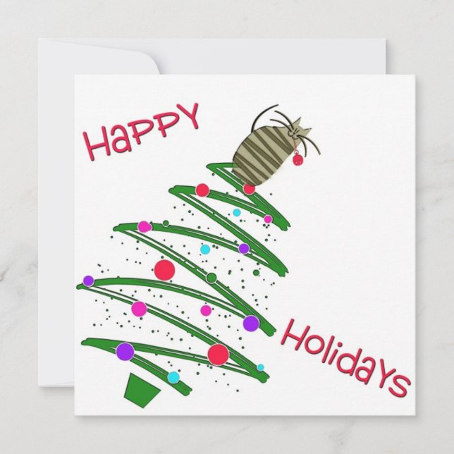 Feriados felizes - Placa de Cartões de natal Plana (Frente)