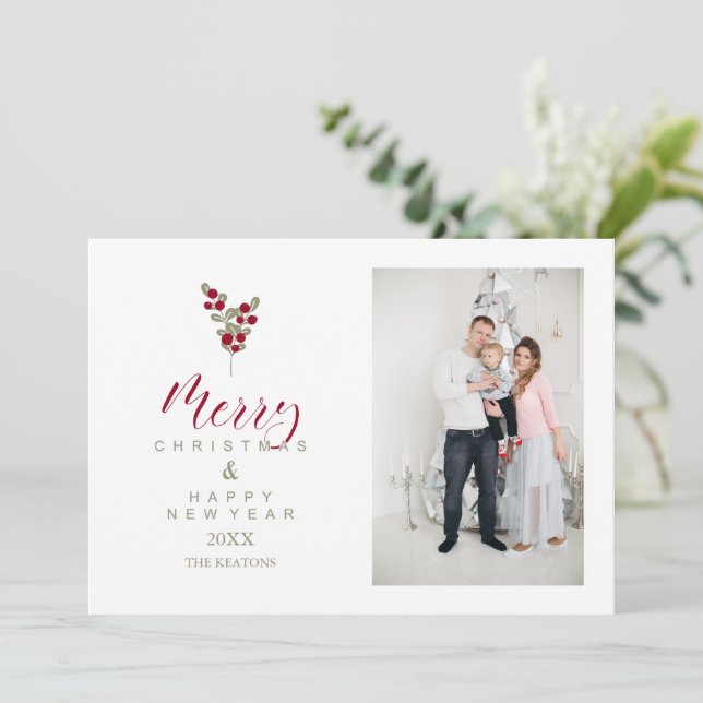 Feriados Felizes Quimicos Foto de Natal Clássica (Em pé/Frente)