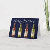 Feriados Hoppy Garrafas de Cerveja Cartão com foto