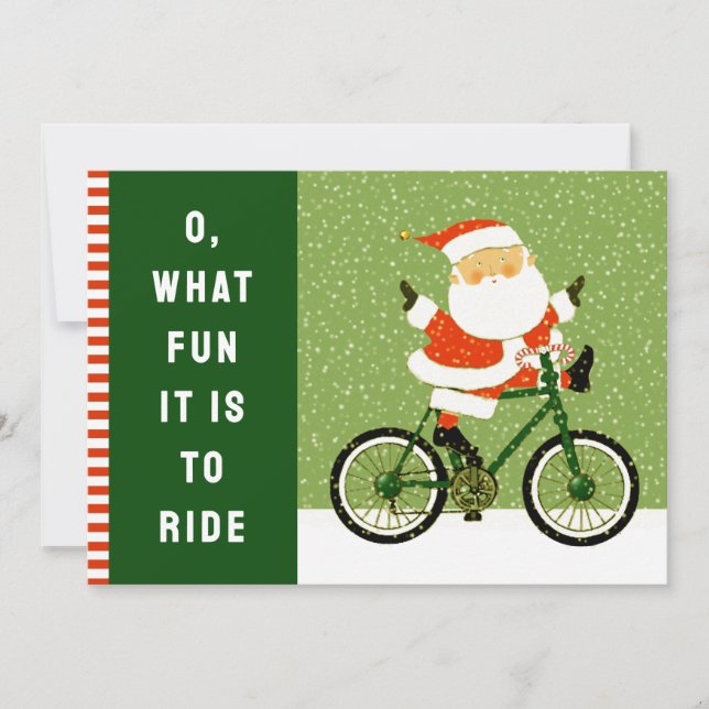 Férias Criativas de Ciclismo Cartões de Natal de C (Frente)