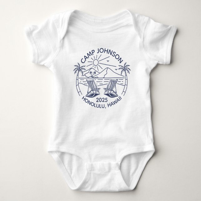 Férias de Praia da Família Personalizadas Camiseta (Frente)