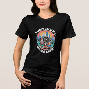 Férias em Família em Chicago Illinois Camiseta Com