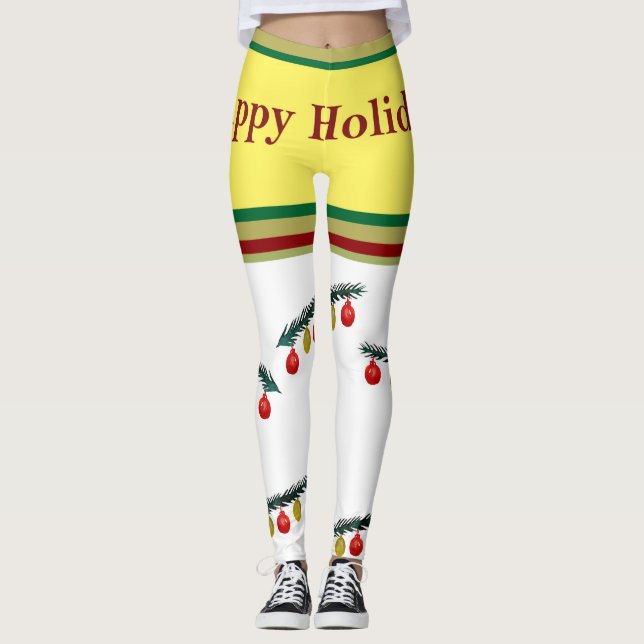 Férias Felizes Legging de Natal (Frente)