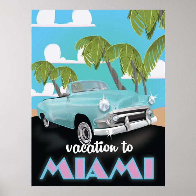 Férias para o Poster de viagens de Miami (Frente)