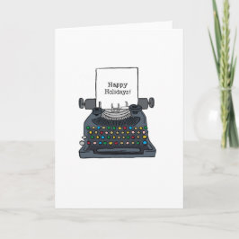 Férias Qwerty! Cartão de Cumprimentos Dobrado 5" x