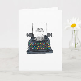 Férias Qwerty! Cartão de Cumprimentos Dobrado 5" x