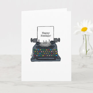 Férias Qwerty! Cartão de Cumprimentos Dobrado 5" x