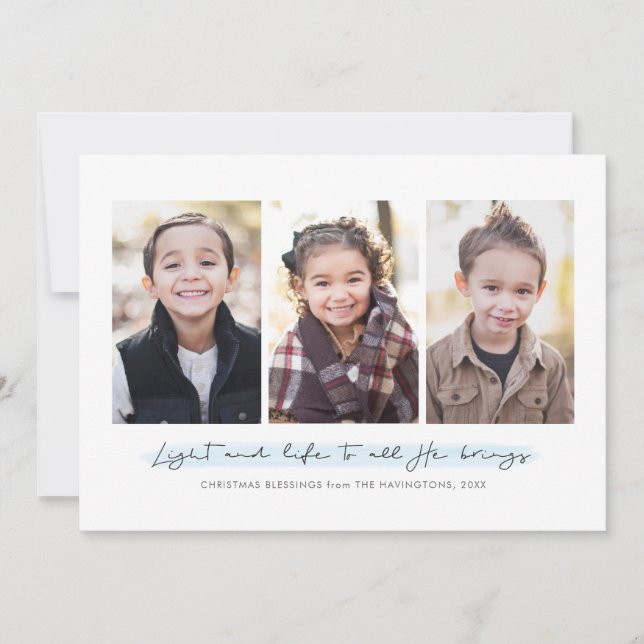 Férias religiosas três cartões com fotos (Frente)