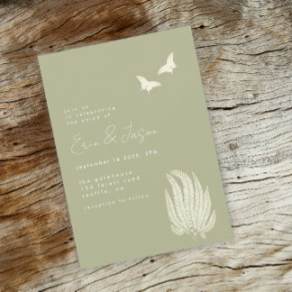 Fern & Butterflies | Convite Para Casamento