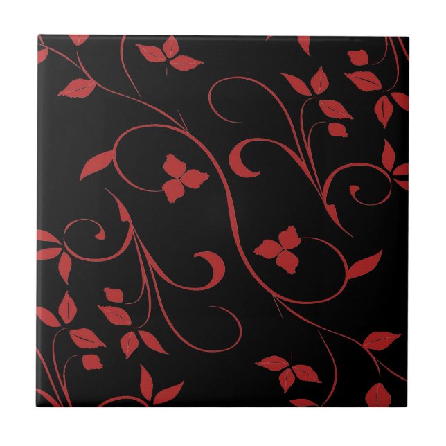 Fern decorativo vermelho e preto (Frente)
