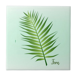 Fern Frond Leaf Cerâmica Azulejo