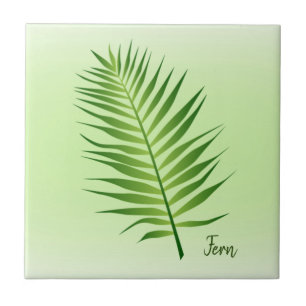 Fern Frond Leaf Cerâmica Azulejo