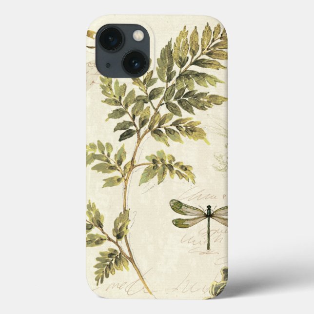 Ferns Decorativos e uma Dragonfly (Verso)