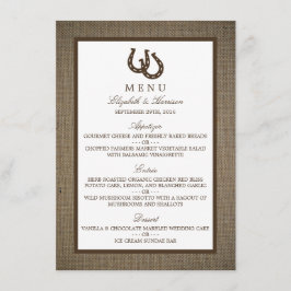 Ferradura da Rússia no Burlap Wedding Menu