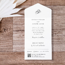 Ferradura minimalista | Código QR de Casamento