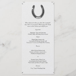 Ferradura Prateada no Menu Casamento Branco