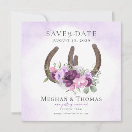 Ferraduras Florais Roxo Salvar a Data