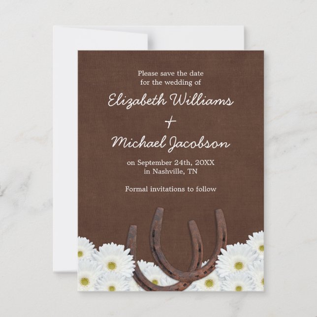 Ferraduras Ocidentais Salve o Anúncio de Data (Frente)