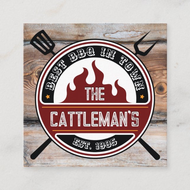 Ferramentas de Churrasco | Cartão de visita da Pra (Frente)