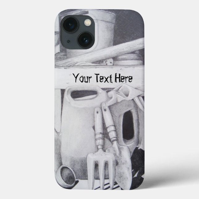 ferramentas e potes de jardinagem ainda vivem para (Verso)