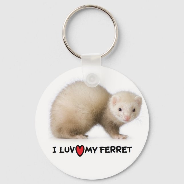 Ferret Chaveiro "I love my Ferret" (Frente)