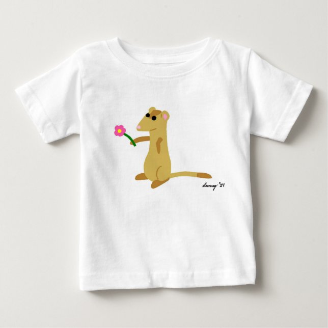 Ferret Segurando Camisas Flores (Frente)