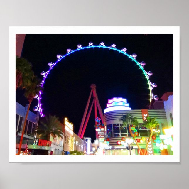 Ferris Wheel em Alto Rolo Las Vegas #6 Poster (Frente)