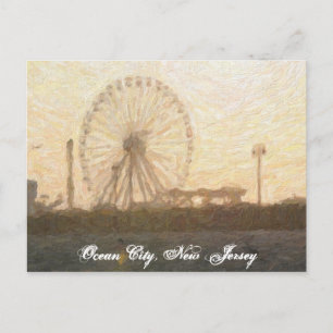 Ferris Wheel em Ocean City, cartão postal NJ