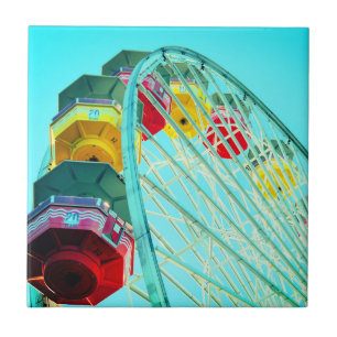 Ferris Wheel nos Papais noeis Monica Pier, Califó